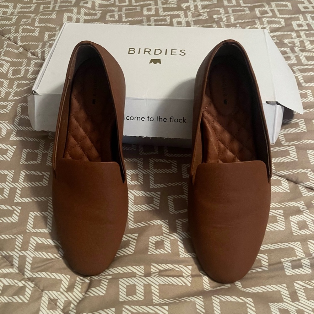 Birdies- the Starling size 9. Whiskey leather (worn once )